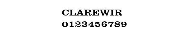 Fuente CLAREWIR.TTF