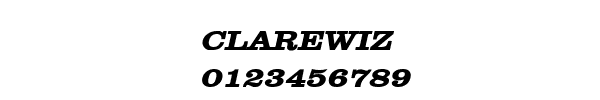 Fuente CLAREWIZ.TTF