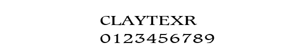 Fuente CLAYTEXR.TTF