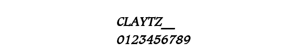 Fuente CLAYTZ__.TTF