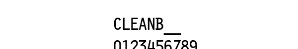 Fuente CLEANB__.TTF