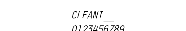 Fuente CLEANI__.TTF