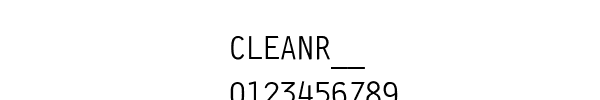 Fuente CLEANR__.TTF