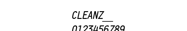 Fuente CLEANZ__.TTF