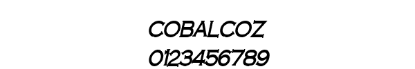 Fuente COBALCOZ.TTF