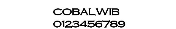 Fuente COBALWIB.TTF