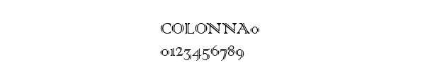 Fuente COLONNA0.TTF