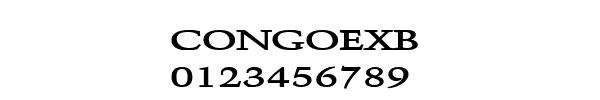 Fuente CONGOEXB.TTF