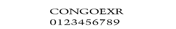 Fuente CONGOEXR.TTF