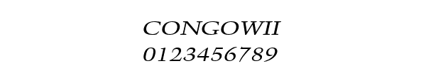 Fuente CONGOWII.TTF