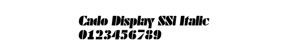 Fuente Cado Display SSi Italic.ttf