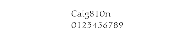 Fuente Calg810n.ttf