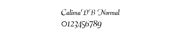 Fuente CalimaDB Normal.ttf