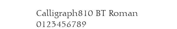 Fuente Calligraph810 BT Roman.ttf