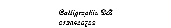 Fuente Calligraphia DB.ttf