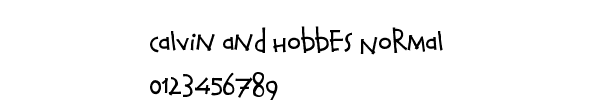 Fuente Calvin and Hobbes Normal.ttf