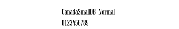 Fuente CanadaSmallDB Normal.ttf