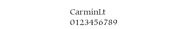 Fuente CarminLt.ttf