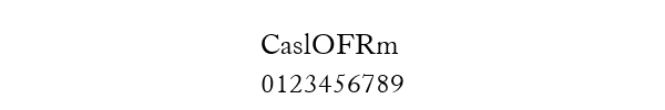 Fuente CaslOFRm.ttf