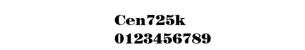 Fuente Cen725k.ttf