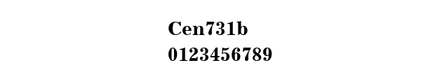 Fuente Cen731b.ttf