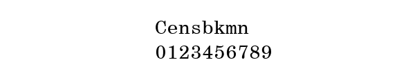 Fuente Censbkmn.ttf