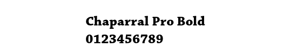 Fuente Chaparral Pro Bold.ttf