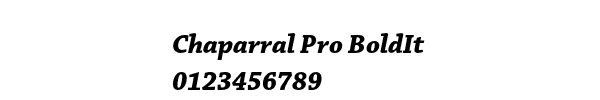 Fuente Chaparral Pro BoldIt.ttf