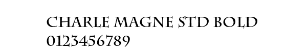 Fuente Charle magne Std Bold.ttf