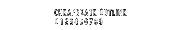 Fuente Cheapskate Outline.ttf