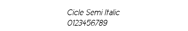 Fuente Cicle Semi Italic.ttf