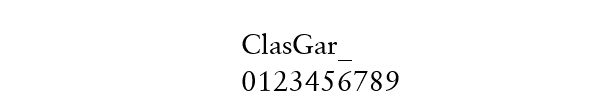 Fuente ClasGar_.ttf