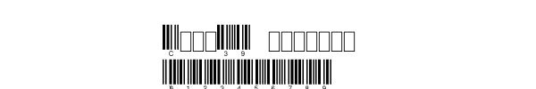 Fuente Code39 sixtext.ttf