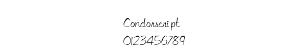 Fuente Condorscript.ttf