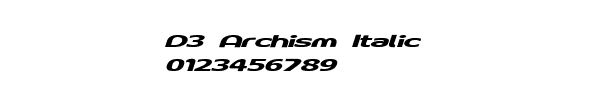 Fuente D3 Archism Italic.ttf