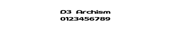 Fuente D3 Archism.ttf