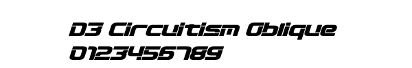 Fuente D3 Circuitism Oblique.ttf