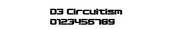 Fuente D3 Circuitism.ttf