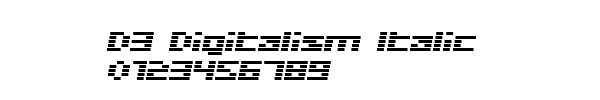 Fuente D3 Digitalism Italic.ttf