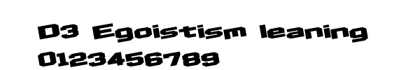 Fuente D3 Egoistism leaning.ttf