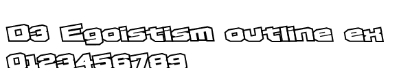 Fuente D3 Egoistism outline extra.ttf