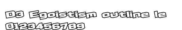 Fuente D3 Egoistism outline leaning.ttf