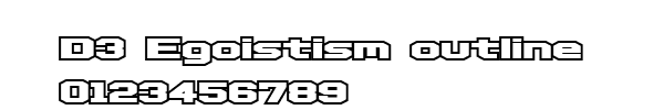 Fuente D3 Egoistism outline.ttf