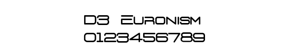 Fuente D3 Euronism.ttf