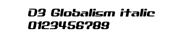 Fuente D3 Globalism italic.ttf