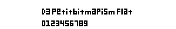 Fuente D3 Petitbitmapism Flat.ttf