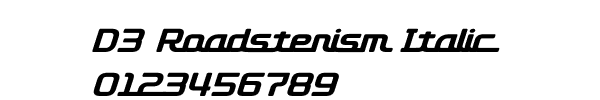 Fuente D3 Roadsterism Italic.ttf
