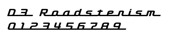 Fuente D3 Roadsterism Long Italic.ttf