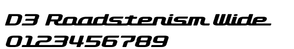 Fuente D3 Roadsterism Wide Italic.ttf
