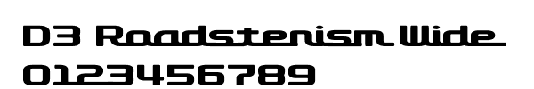 Fuente D3 Roadsterism Wide.ttf